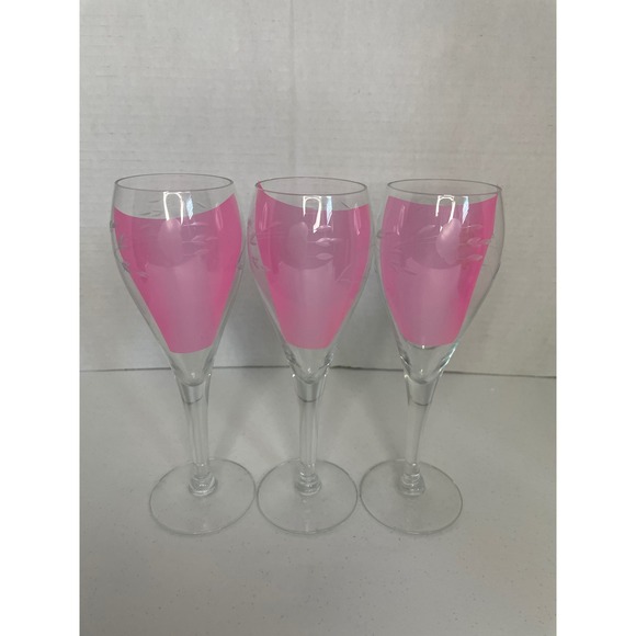 Princess House Other - Vintage Princess House 3 Tulip Champagne Flutes Etched HeritageGlasses 7 3/4"